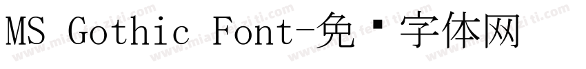MS Gothic Font字体转换